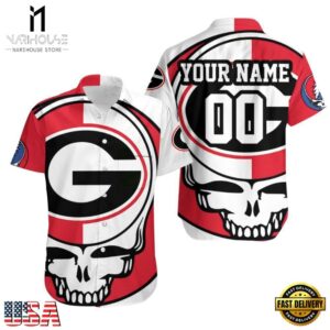 Grateful Dead Georgia Bulldogs Bolt Skull 3d Personalized Unisex Hawaiian Shirt
