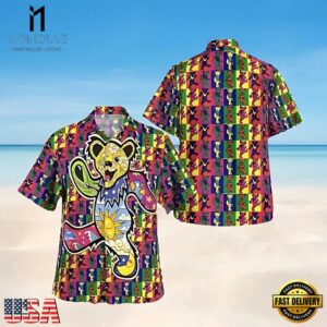 Grateful Dead Hippie Bears Unisex Hawaiian Shirt