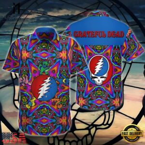Grateful Dead Kaleidoscope Lightning Unisex Hawaiian Shirt