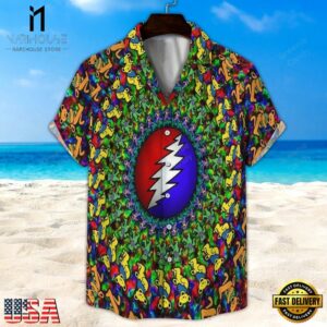 Grateful Dead Lightning Bolt Mandala Unisex Hawaiian Shirt