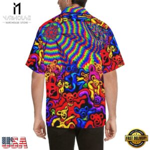 Grateful Dead Psychedelic Bears Unisex Hawaiian Shirt , Hawaiian Print T-Shirt 5 Grateful Dead Psychedelic Bears Unisex Hawaiian Shirt