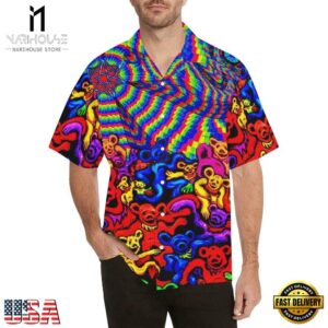 Grateful Dead Psychedelic Bears Unisex Hawaiian Shirt