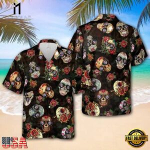 Grateful Dead Skull Floral Unisex Hawaiian Shirt