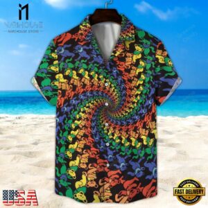Grateful Dead Spiral Dancing Bears Unisex Hawaiian Shirt