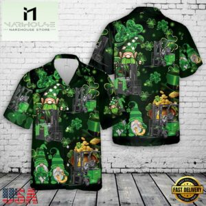 Green Forklift, St Patrick's Day Hawaiian Shirt