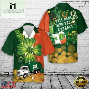 Green Trucks Patrick's Day Only Real Men Hawaiian Shirt