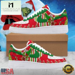 Grinch Santa Merry Christmas Air Force 1 Shoes