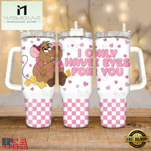 Gus Cinderella Valentines Stainless Steel Tumbler 40Oz With Handle