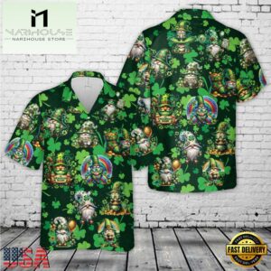 Happy St Patrick's Day Gnomes Hawaiian Shirt