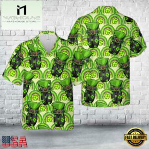 Hockey Ball Shamrock St Patricks Day Hawaiian Shirt