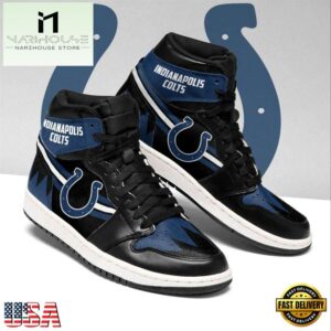 Indianapolis Colts NFL Black Navy JD1 Boot Sneakers Shoes