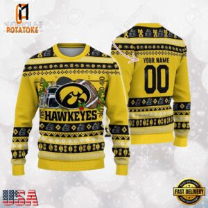 Iowa Hawkeyes Logo Football NCAA Ugly Christmas Sweater