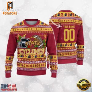 Iowa State Cyclones Logo Football NCAA Ugly Christmas Sweater