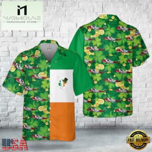 Irish Coast Guard Sikorsky S-61N, St Patrick's Day Pocket Hawaiian Shirt
