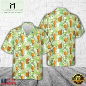 Irish St Patrick's Day Draft Beer Hawaiian Shirt