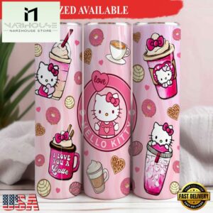 Kawaii Pink Kitty Valentine Tumbler Kitty 20oz Tumbler