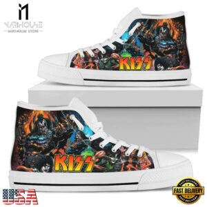 Kiss High Top Canvas Sneakers Shoes For Fans Lovers