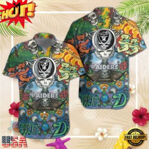 Las Vegas Raiders Grateful Dead NFL Unisex Hawaiian Shirt