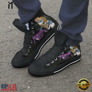 Metallica Band Damaged Justice High Top Canvas Sneakers Shoes