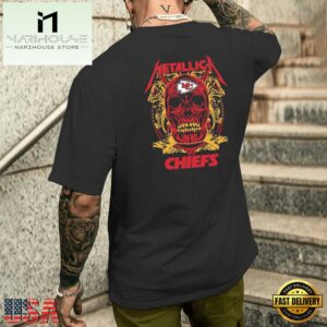Metallica Band Kansas City Chiefs NFL Back Print T Shirt