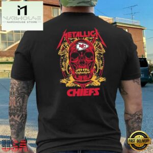 Metallica Band Kansas City Chiefs NFL Back Print T Shirt