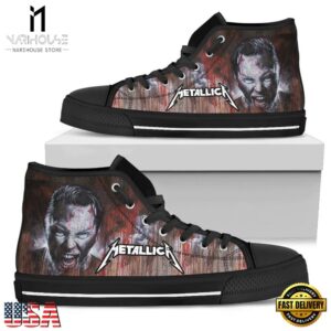 Metallica Band Music Fans High Top Canvas Sneakers Shoes 5 Metallica Band Music Fans High Top Canvas Sneakers Shoes