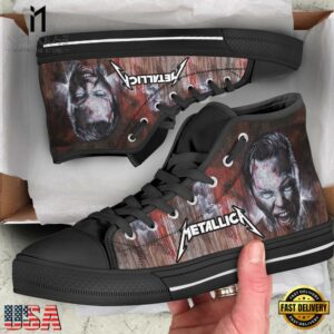Metallica Band Music Fans High Top Canvas Sneakers Shoes