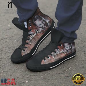 Metallica Band Music Fans High Top Canvas Sneakers Shoes