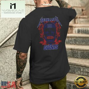 Metallica Band New York Giants NFL T Shirt Back Print