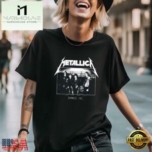 Metallica Band Photo Damage Inc Tour Juniors Unisex T Shirt