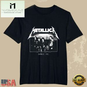 Metallica Band Photo Damage Inc Tour Juniors Unisex T Shirt