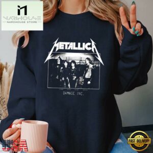 Metallica Band Photo Damage Inc Tour Juniors Unisex T Shirt