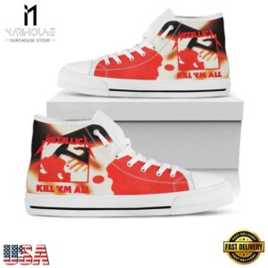 Metallica Kill 'Em All High Top Canvas Sneakers Shoes 15 Metallica Kill 'Em All High Top Canvas Sneakers Shoes