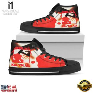 Metallica Kill 'Em All High Top Canvas Sneakers Shoes 14 Metallica Kill 'Em All High Top Canvas Sneakers Shoes