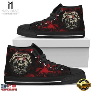 Metallica Music Band High Top Canvas Sneakers Shoes For Fans Lovers