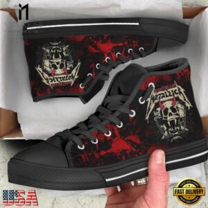 Metallica Music Band High Top Canvas Sneakers Shoes For Fans Lovers
