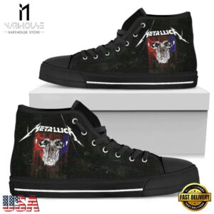 Metallica Music Band High Top Canvas Sneakers Shoes For Men Women
