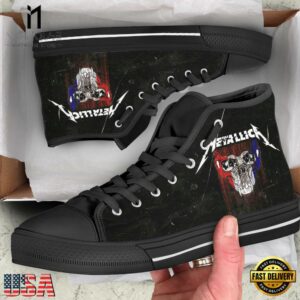 Metallica Music Band High Top Canvas Sneakers Shoes For Men Women