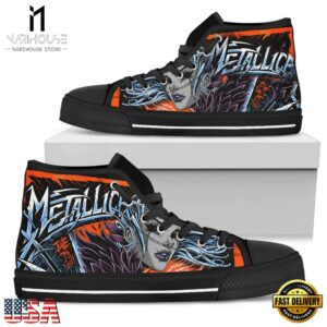 Metallica Music Fans High Top Canvas Sneakers Shoes