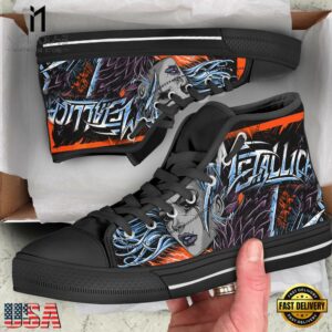 Metallica Music Fans High Top Canvas Sneakers Shoes