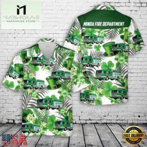 Minoa Fire Department, Minoa, New York Patrick's Day Hawaiian Shirt