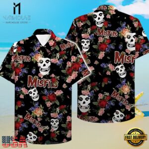 Misfits Band Skull Short Sleeve Hawaiian Shirt