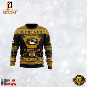 Missouri Tigers Logo Custom Name For Football Fans NCAA Ugly Christmas Sweater