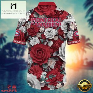 Montreal Canadiens NHL Team Hawaiian Shirt , Vintage Hawaiian Shirts 5 Montreal Canadiens NHL Team Hawaiian Shirt