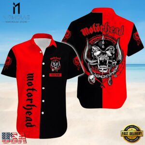 Motorhead Rock Band War Pig Classic Red & Black Hawaiian Shirt