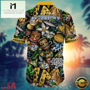 Nashville Predators NHL Hawaiian Shirt , Vintage Hawaiian Shirts 5 Nashville Predators NHL Hawaiian Shirt