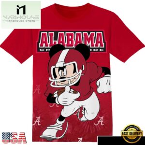 NCAA Alabama Crimson Tide Mickey All Over Print T-Shirt