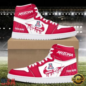 NCAA Arizona Wildcats Grunge Style Custom Air Jordan 1 Shoes