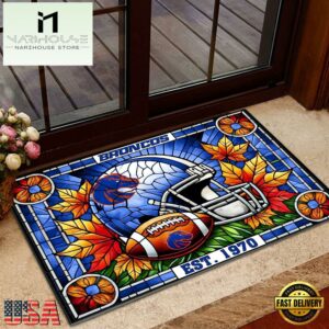 NCAA Boise State Broncos Football Stained Glass Style Doormats