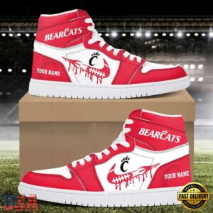 NCAA Cincinnati Bearcats Grunge Style Custom Air Jordan 1 Shoes